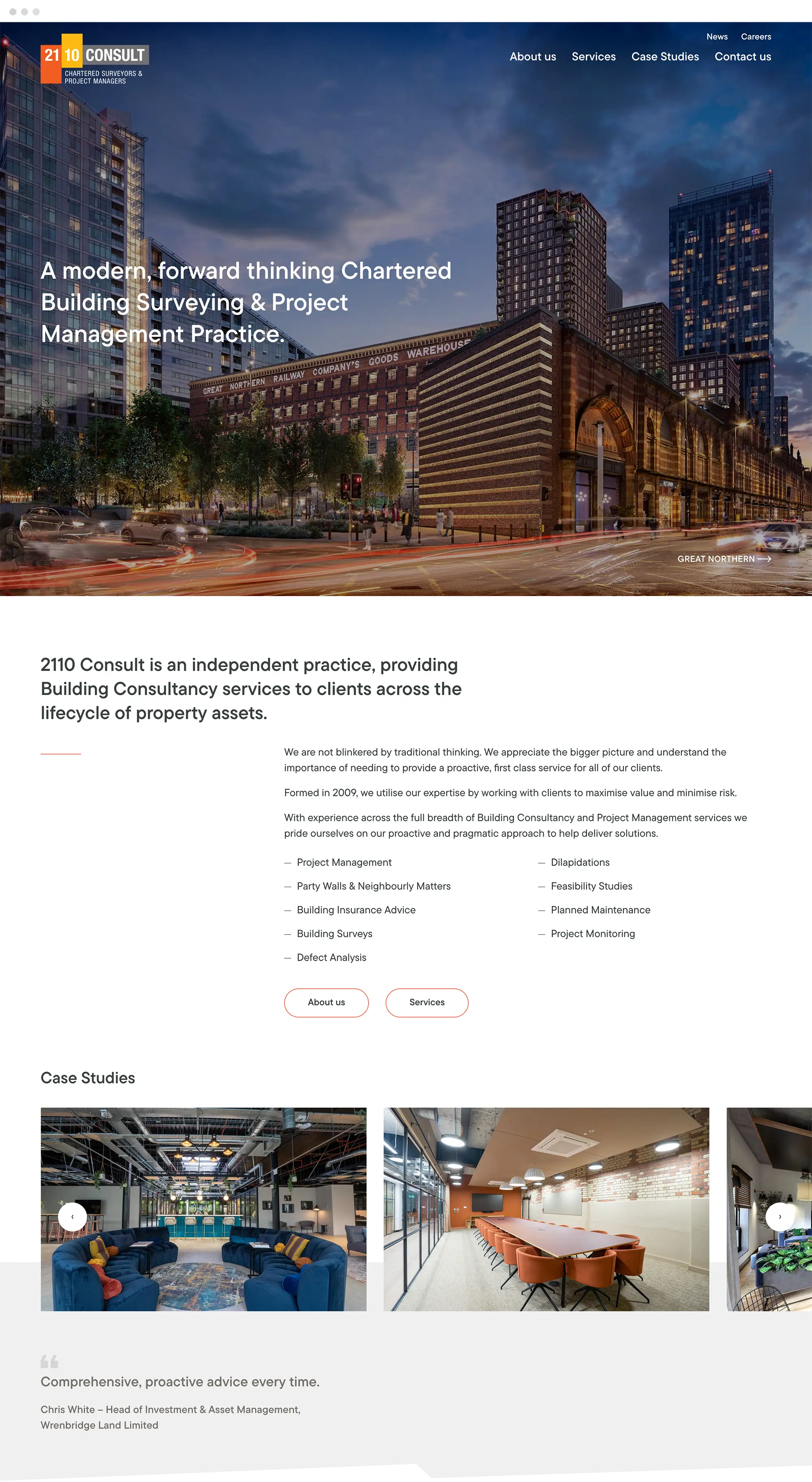 2110 Consult - website home page